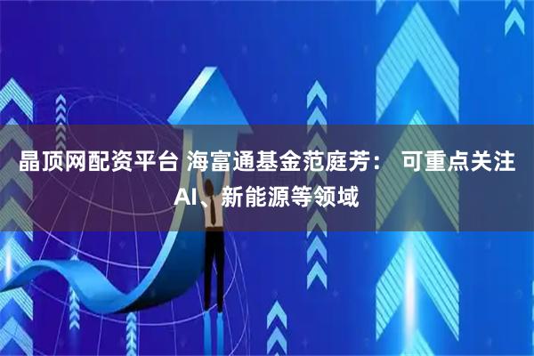 晶顶网配资平台 海富通基金范庭芳： 可重点关注AI、新能源等领域